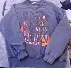 Anine Bing Ramona Street Tour Graphic Crewneck Sweatshirt Charcoal Size S